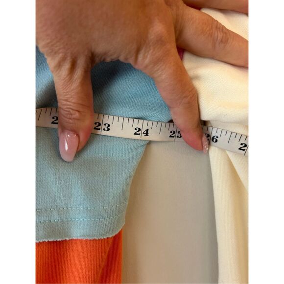 Color block Sweatshirt oversized size M boutique layering casual colorful rainbo - Picture 5 of 6